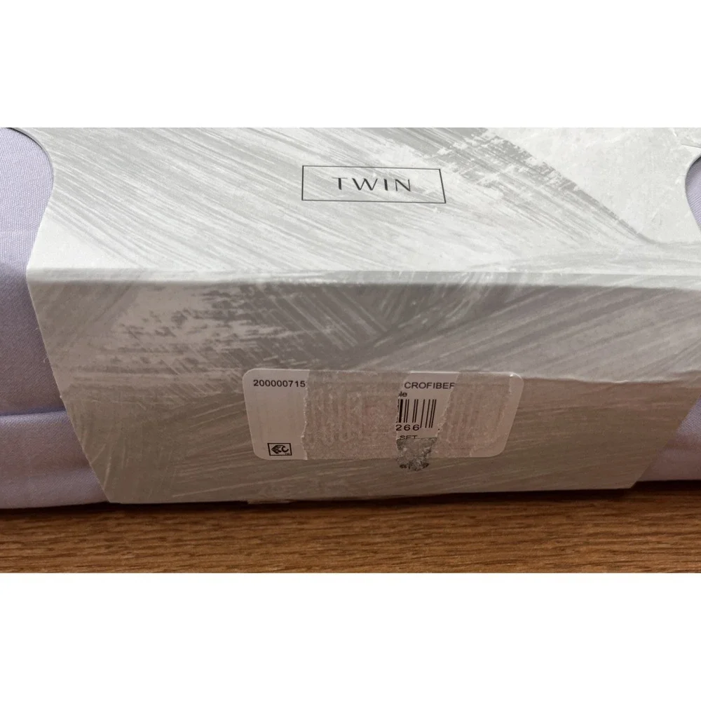 Fairfield Square 3 Piece TWIN Microfiber Sheet Set Purple NEW
